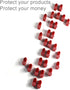 100pcs Betertek Peg Hook Locks Stop Lock Plastic red Stop Locks Retail peg Hook Security Locks pegboard peg Locks