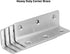 10 Pack 3.2" L Bracket, Heavy Duty Corner Brace, Metal Shelf Bracket Angle Bracket for Shelves, Polished Silver