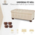 TCHOSUZ 2 inch 5cm Pack 4 M8 / Wooden Furniture Legs, of Walnut Solid Wood Turned DIY Replacement Bun Feet with Hanger