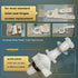 2 Pack Universal White Plastic Toilet Seat Screws Replacement Kit, Toilet Seat Hinges Bolts and Nuts for Top Mount Lid