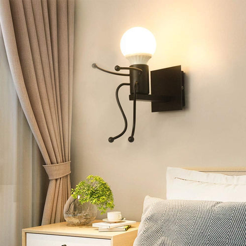 Mengjay E26 Modern Retro Creative Wall Lamp Nordic Modern Wall Lighting Fixtures LED Living Room Bedroom Bedside