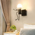 Mengjay E26 Modern Retro Creative Wall Lamp Nordic Modern Wall Lighting Fixtures LED Living Room Bedroom Bedside