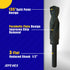 Reduced Shank Industrial Drill Bit, 5/8 Inch HSS Black Oxide Finish, 135-Degree Split Point for Wood and Plastic