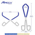 Laboratory Cup Beaker Clip Pliers Tool, Blue Rubber Coated Ends Beaker Tongs for 50mL - 2000mL Capacity