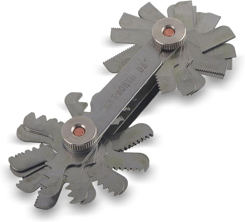 52Pcs Metric & Imperial Thread Pitch Gauge: Adjustable Stainless Steel Measuring Tool for Industrial Use