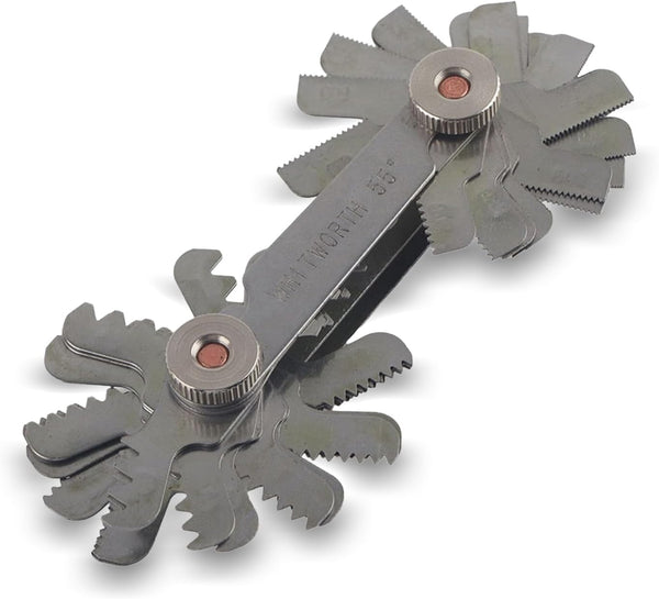 52Pcs Metric & Imperial Thread Pitch Gauge: Adjustable Stainless Steel Measuring Tool for Industrial Use