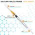 50 Pack 1ml 25Ga - 5/8 Inch Luer Lock Sample Measuring Lab Supplies, Individually Sealed Wrapped