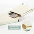 CAGIE A5 Lined Journal Notebook, 320 Pages, 100 GSM Thick Paper, Green Leather Hardcover for Writing and Note Taking