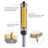 Flush Trim Router Bit Set, Top and Bottom Bearing, 1/4 Inch Shank, 1-1/2 Inch Blade for Woodworking