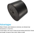 MECCANIXITY Rubber Tapered Plug 33mm to 41mm with Hole for Test Tubes Bungs Stopper, Black
