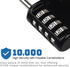 RESET-060 4 Digit Combination Lock | Outdoor Padlock for School Gym Sports Locker, Toolbox, Gate, Black