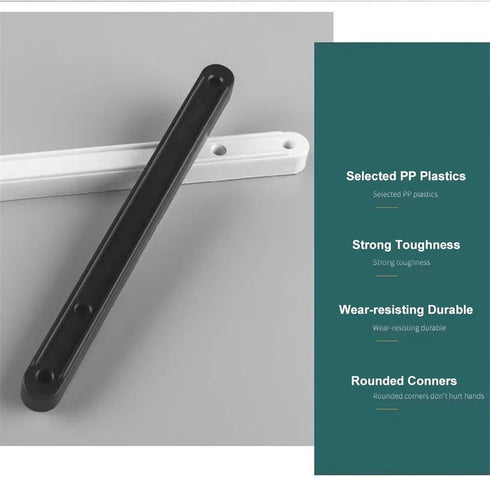 VOTJUPXZ 2PCS/Lot Door(235mm Hardware Full Extension Side Mount Drawer Slides Plastic Slide Rail Guide Bedside Cabinet