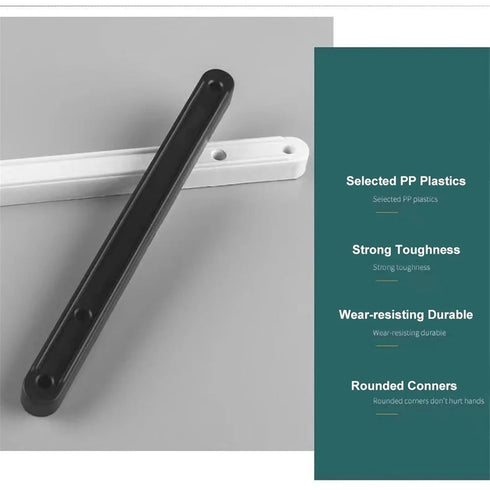 LYMFE 2PCS/Lot Door(180mm Drawer Rolling Bearing Slip Rail Plastic Slide Rail Guide Bedside Cabinet Wardrobe Pulley