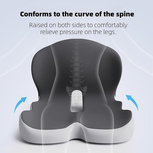Celinva Tailbone, (1, Orthopedic Cushion for Car Chair Wheelchair Sitting Sciatica, Memory Foam Seat Cushion
