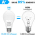 ORALUCE A19 LED Light Bulb, 60 Watt Equivalent, E26 Base, 6500K Cool White, 12 Pack