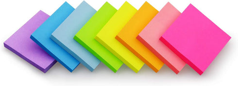 Sticky Notes 2x2 inch Bright Colors Self-Stick Pads 24 Pads/Pack 60 Sheets/Pad Total 1440 Sheets by Winner Aura