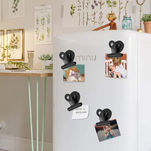 VNDUEEY 20 Pack Black Fridge Magnets, Refrigerator Magnets, Magnetic Clips Heavy Duty, Magnet Clips for Whiteboard Locker Photo Displays on Home& Office &Teaching by VNDUEEY