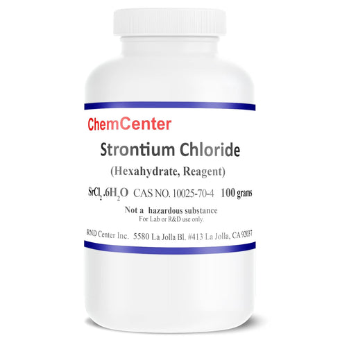 Strontium Chloride , Hexahydrate, Reagent ACS, High Purity, 100 Grams