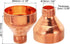PATIKIL 2 1/8" to 3/4" ID Copper Reducer, 99.9% Pure Copper Reducing Coupling with Sweat Solder Connection