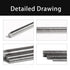 Feelers 304 Stainless Steel M12-1.75 Fully All Threaded Rod, Long Threaded Screw, 250mm Length