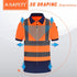 Reflective Gear Polo Shirt, Safety Short Sleeve Polo in Orange, Size 3XL