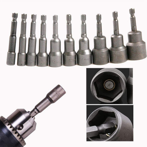 Utoolmart 1/4" Quick-Change Hex Shank Nut Setter Driver Drill Bit, 150mm Length, Metric No-magnetic, 1 Pcs