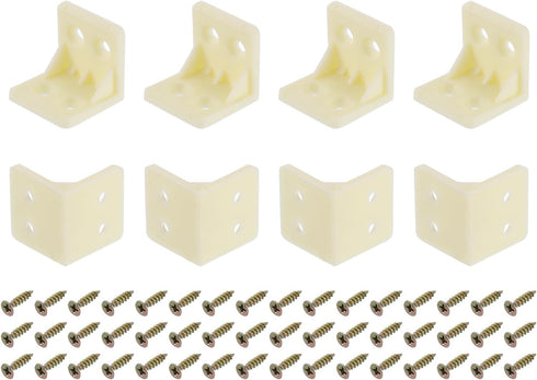 uxcell 8Pcs 90 Degree Plastic Corner Braces, 27x28x27mm Nylon Shelf Right Angle
