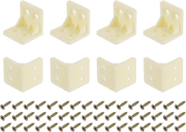 uxcell 8Pcs 90 Degree Plastic Corner Braces, 27x28x27mm Nylon Shelf Right Angle