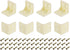 uxcell 8Pcs 90 Degree Plastic Corner Braces, 27x28x27mm Nylon Shelf Right Angle