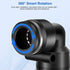 12 Pcs Push to Connect Fittings - 1/2 Inch Tube OD x 1/4 Inch NPT Thread Pneumatic Male Straight and Elbow Air Line