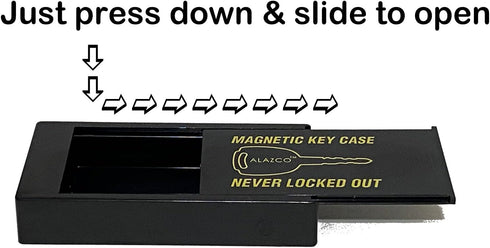 2 Pack Hide A Key Magnetic Under Car Spare Key Holder - Large ABS Case Key Hider for Home, RV, Truck