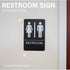USA Made Men's and Women's Restroom Signs, ADA-Compliant Bathroom Door Signs for Offices, Black, Blue, Grey and