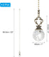 22" 2 PATIKIL Ceiling Fan Pull Chain, Pcs Crystal Pull Chain Fan Connector Vintage Ceiling Fan Ornament Fan Chains