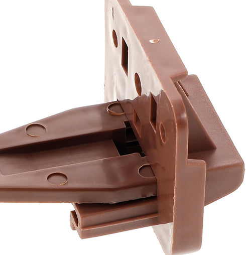 5 Sets PRETYZOOM Center Mount Drawer Slide Tracks with Rollers Brown Replacement Glide Kit for Nightstand and Dresser