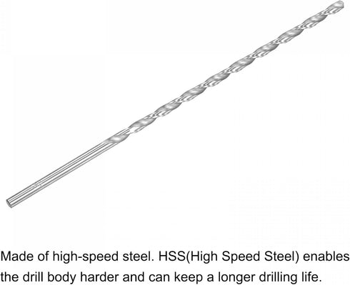uxcell Extra Long Twist Drill Bits, HSS 5.5mm Diameter, 300mm Length for Metal, Woodwork, Plastic, Aluminum Alloy (2