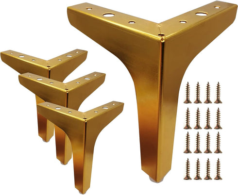 M MIMHOOY 5 Inch Gold Furniture Legs, Legs for Furniture Set of 4 Cabinet