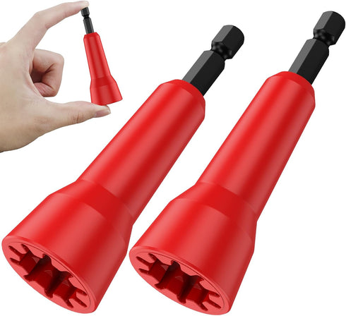 2Pcs Wire Nut Twister, Multifunctional Wire Twister Tool with 1/4inch Chuck for Electrician Drill