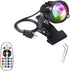 Outdoor 6W RGB LED Clip on Light, Water Resistant Adjustable Desk Stand Spotlight with Plug and Remote Control
