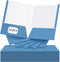 Jutom 50 Pcs 2 Pocket Glossy Laminated Paper Folders, Letter Size Presentation Folder with Pockets for Office Supplies