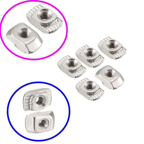 2020 Series T Nuts, 105pcs M4 Sliding T Slot Nut Hammer Head Fastener Nut for Aluminum Extrusion Profile