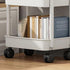 Generic 2 Plastic Rolling Cart Layers White with Hook Stable Mobile Utility Cart for Living Room Bedroom Kitchen