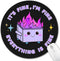 Funny Mouse Pad for Desk, Cute Office Decor with Dumpster on Fire Design, Non-Slip Rubber Base (This is Fine)