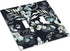 Decorative Switch Plate Covers Boho Black Grey Eucalyptus Leaf Floral, 2 Gang Double Toggle Light Switch Cover for Home
