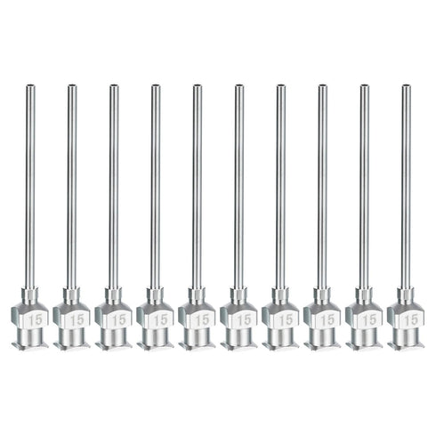 PATIKIL 10 Pcs 15G Blunt Tip Dispensing Needle, 1.5 Inch Stainless Steel Liquid Dispenser Needles