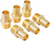 SUNGATOR Hose Barb Fittings, 1-Inch Barb to 1-Inch NPT, Brass Air Hose Repair Fitting Kit (6 Pack)