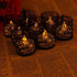 50 Pack Flameless Tea Light Candle Holder Set for LED Tealight Candles (Not Included), Black