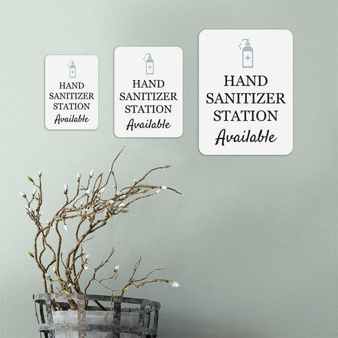 Large Hygiene and Safety Sign for Wall or Door - Portrait Round Plus Hand Sanitizer Station