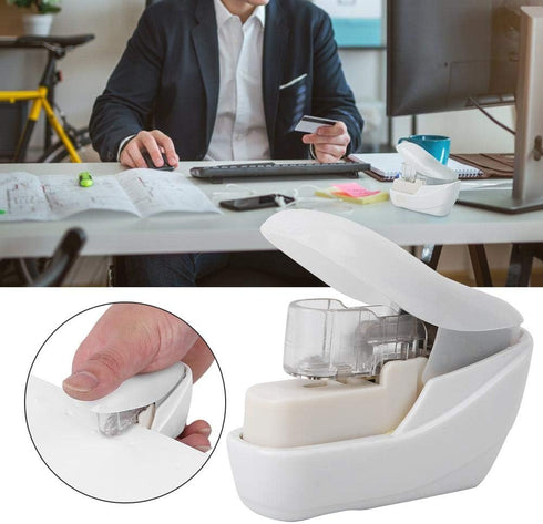 Stapleless Stapler, Press Staple Stapler Stapleless Stapler Labor Saving Needleless Stapler Hand held Stapler Portable Stapler Office Accessory for School by GLOGLOW