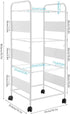 trggvvrt 3 Tiers Metal Rolling File Carts with Wheels, Rolling Hanging File Folder Cart, Metal Pull-Out File Rack