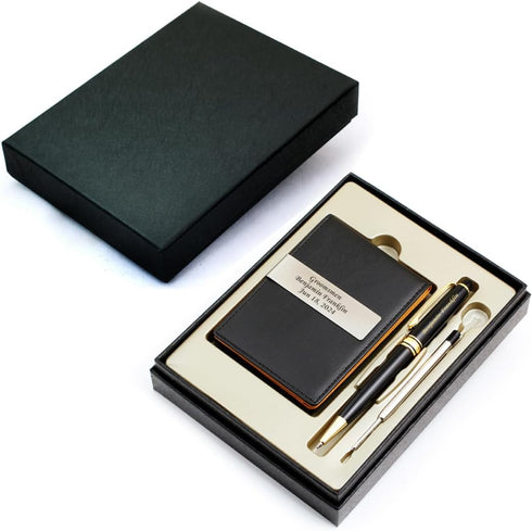 Set Custom Engraved Pen & Money Clip Wallet Gift Personalized Ballpoint Pen with Refill, Luxury Gift Box for Men